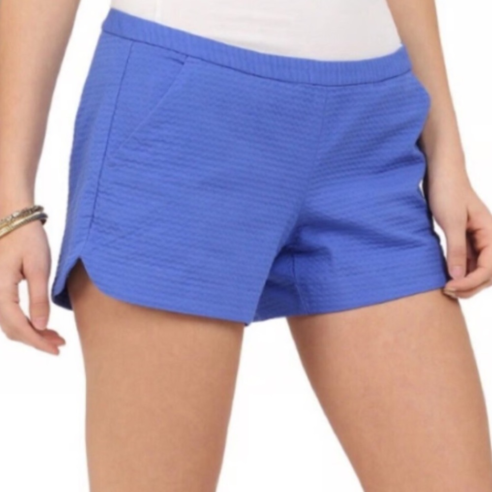 Lilly Pulitzer Adie Shorts Iris Blue Textured Preppy Size 2